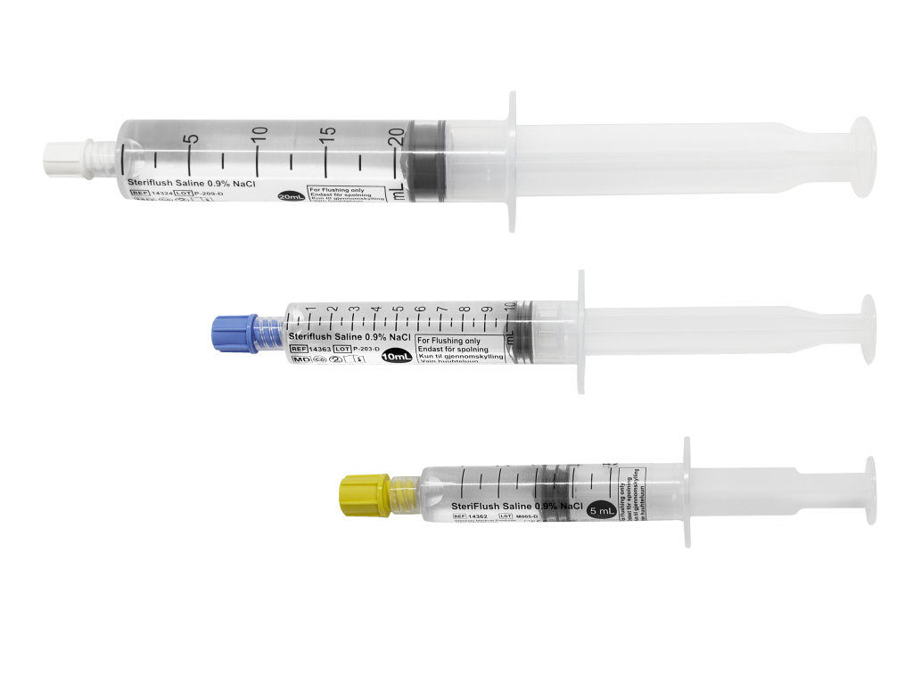Steriflush prefilled syringes sterisets