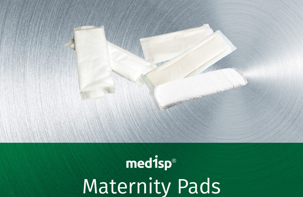 Maternity pads for medical use and surgical procedures | Medisp medical disposables | Manufactured by Sterisets