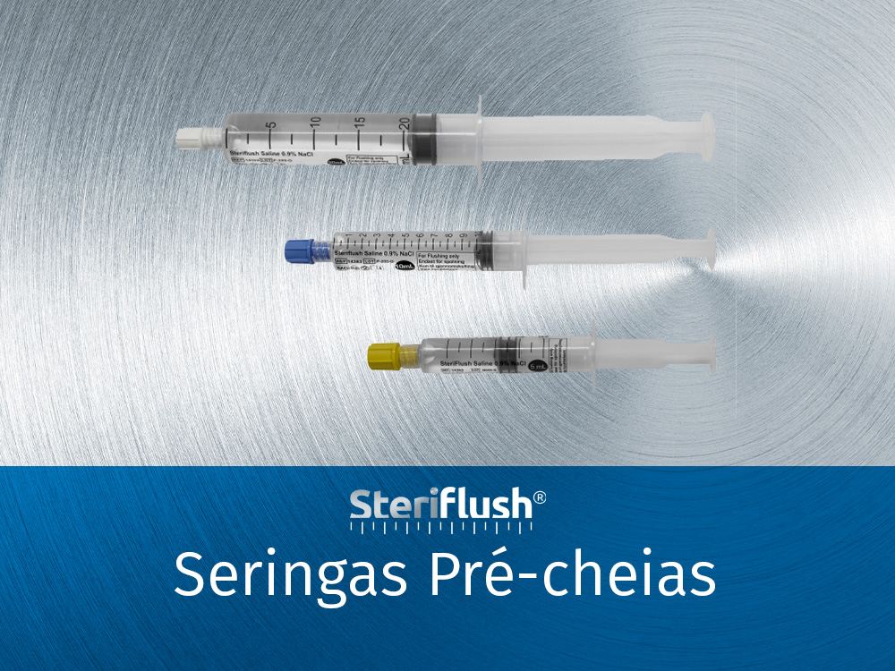 Seringas pré-cheias Steriflush Fabricados pro Sterisets