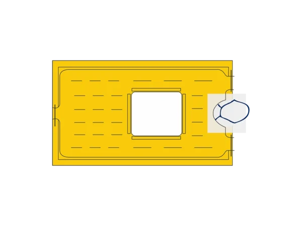 Surgical access patient warming blanket manufactured by Sterisets International